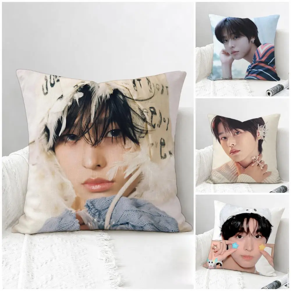 K-pop NCT WISH RIKU Cushion Cover Natural Linen Pillowcase Set, All-in-One Decor for Sofa, Bedroom & Chair