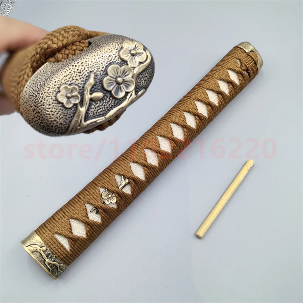 High Quality 26cm Tsuka Handle Hilt Copper Brass Fuchi Kashira Menuki For Japan Real Japanese Samurai Katana Sword Fittings Nice