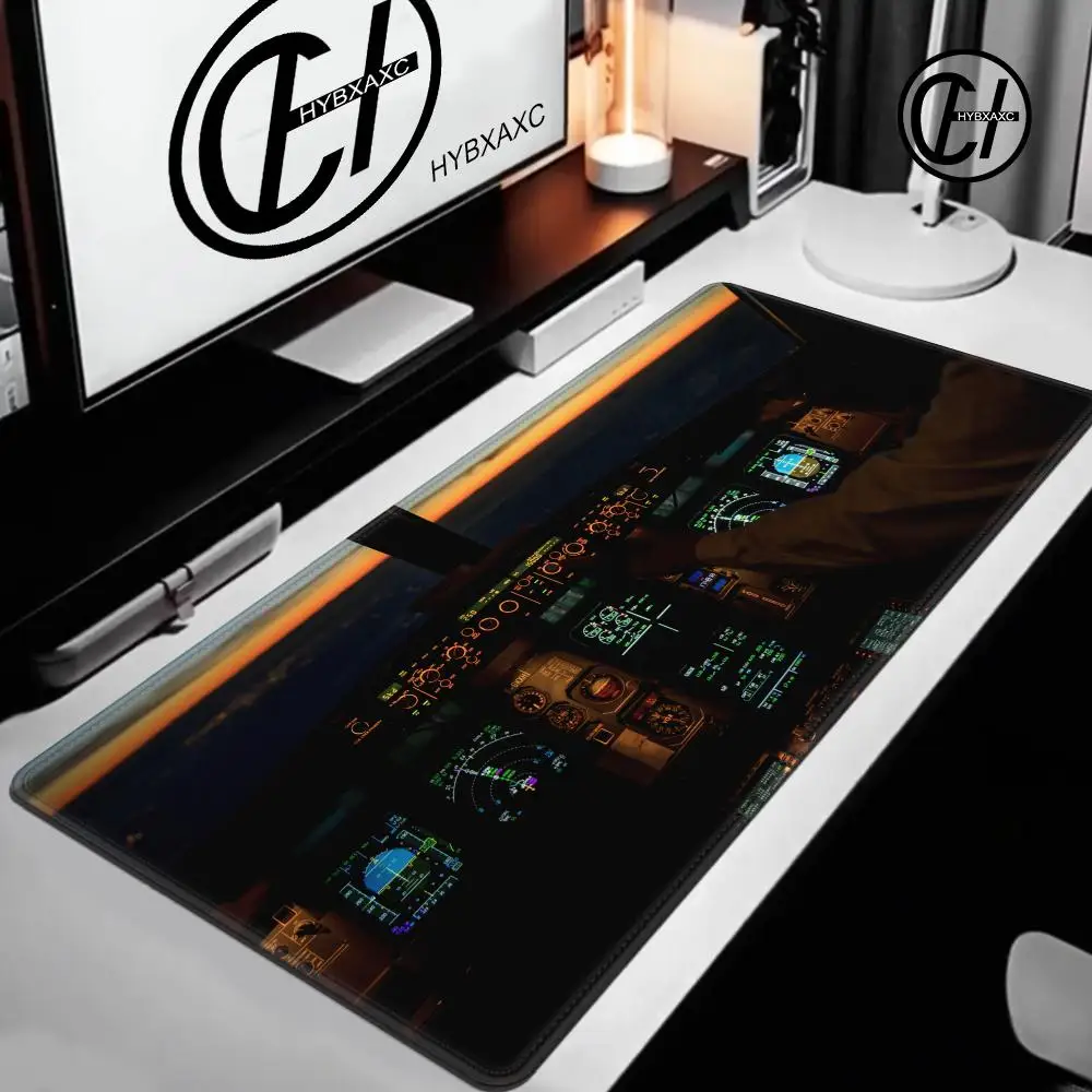 Airplane Cockpit Mouse Pad,flight Simulator Pilot Gift,aviation Game Desk Mat,extra-large Mouse Pads for Airplane Enthusiasts