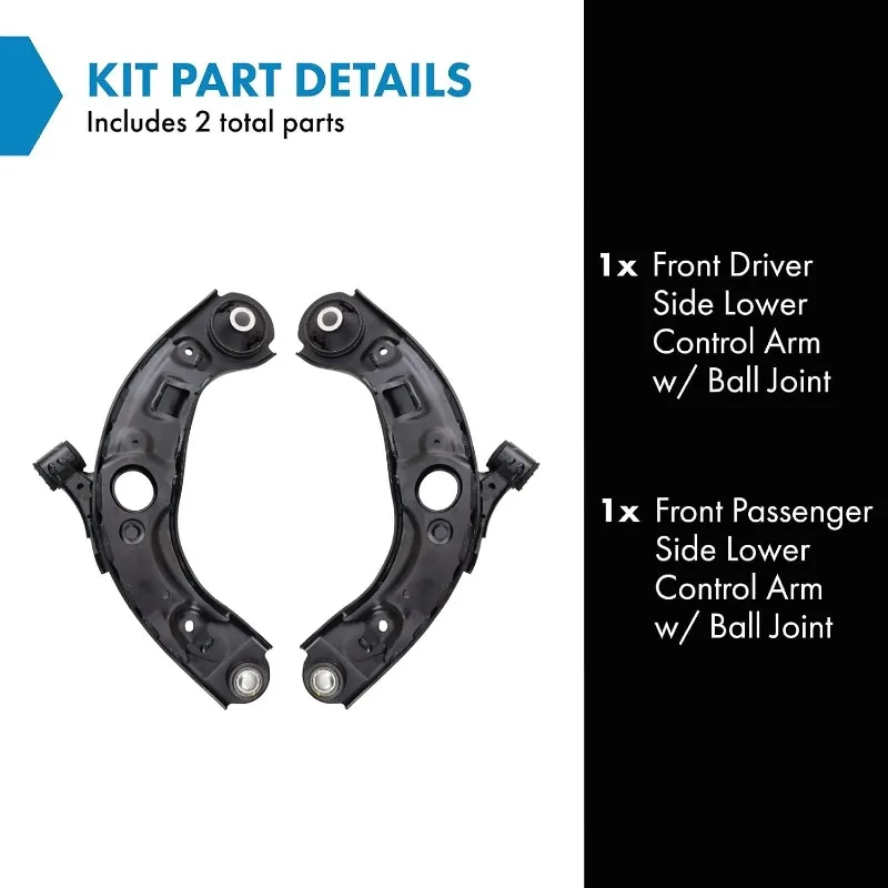2PCS Front Left or Right Lower Control Arm with Ball Joint for Mazda CX3 2016-2021 D10E34300 D10E34350 D24H34300A D24H34350A