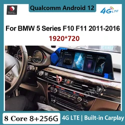 Android 12 Qualcomm 12,5-calowy samochodowy odtwarzacz multimedialny do BMW serii 5 F10 / F11 / 520d 2011-2017 Carplay Auto Stereo Video