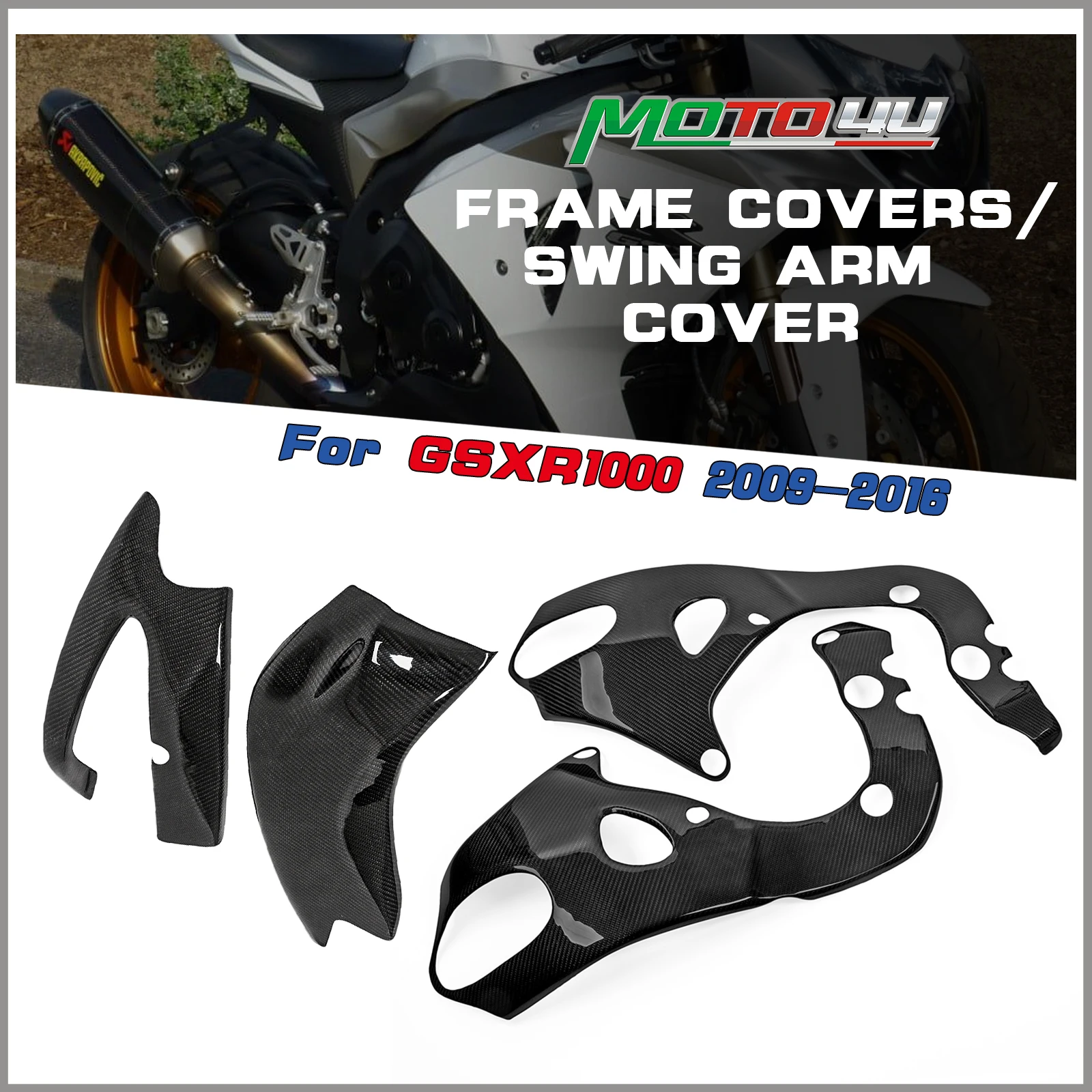 

For SUZUKI GSXR1000 2009 2010 2011 2012 2013 2014 2015 2016 Carbon Fiber Frame cover and swingarm cover
