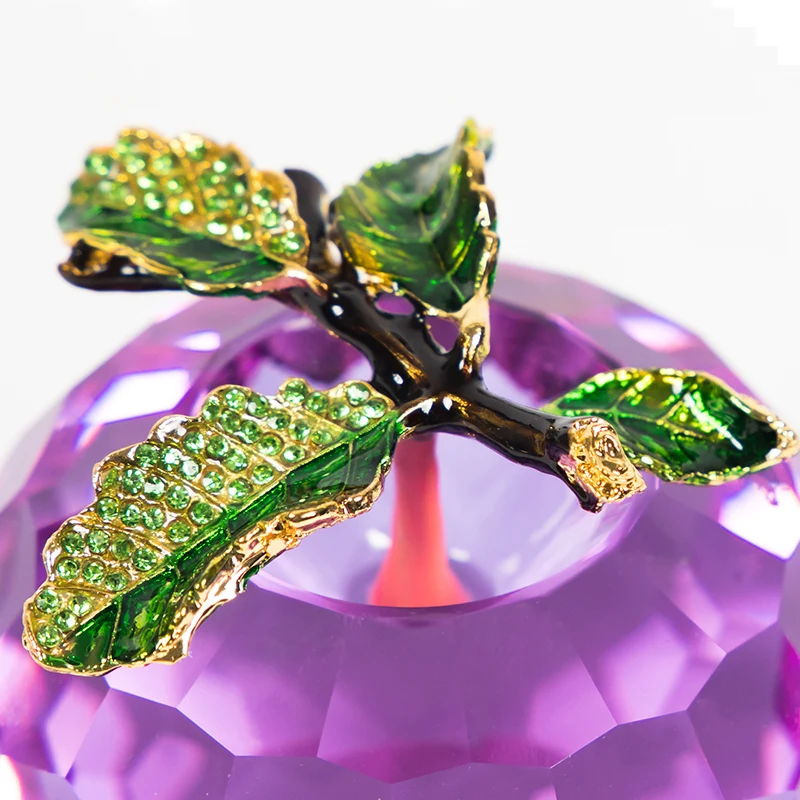Crystal Apple Ornament Creative Home Decoration Birthday Christmas Eve Gift