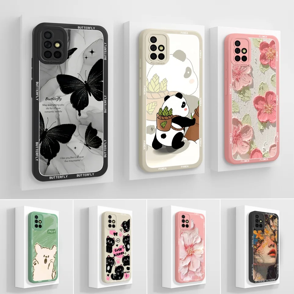 حافظة لهاتف سامسونج جالاكسي A71 من السيليكون الناعم المتين لهاتف سامسونج A73 A72 حافظة جالاكسي A72 كوكي كابا