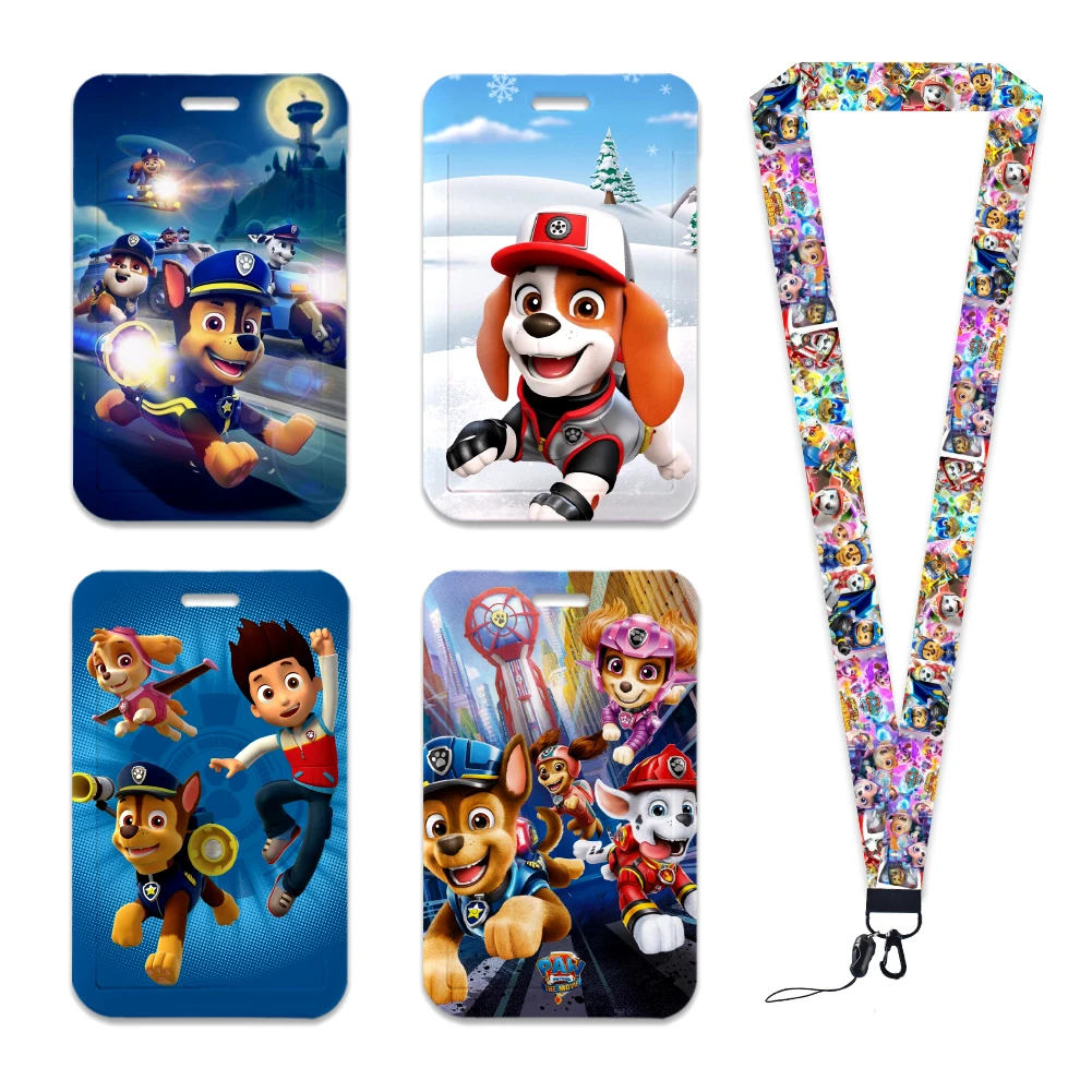 Hot-Selling Lanyards PAW Patrol Chase ID Card Holders Door Card Case Hanging Rope Badge Holder Neck Strap Business Card Gift