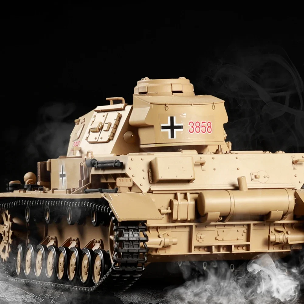 Henglong RC Tank German Type IV F Tank 3858 Model Toy with Light, Sound and Smoke System Adult Electric Military Toy