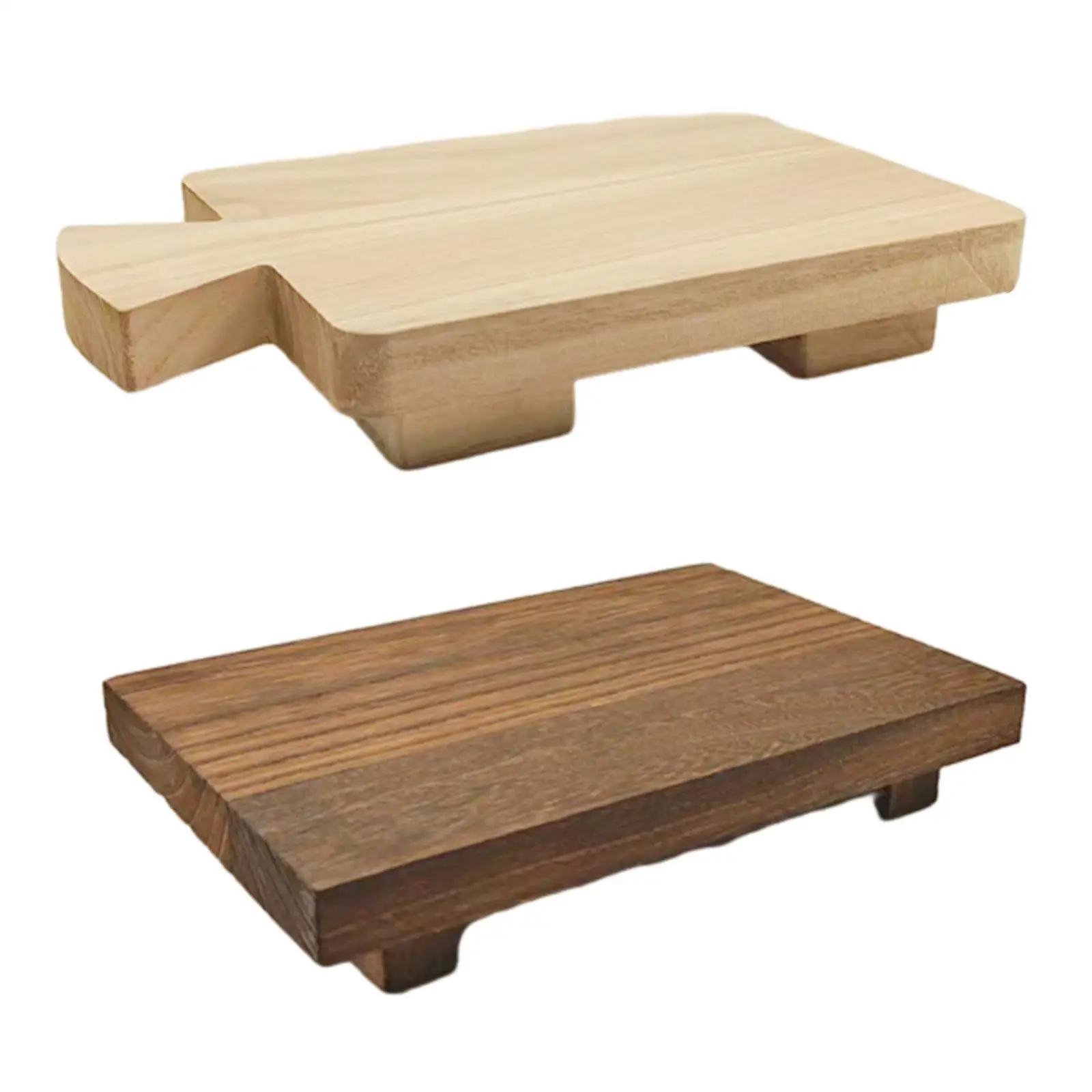 Farmhouse Wooden Stand Decorative Pedestal Stand Tray Display Decoration for