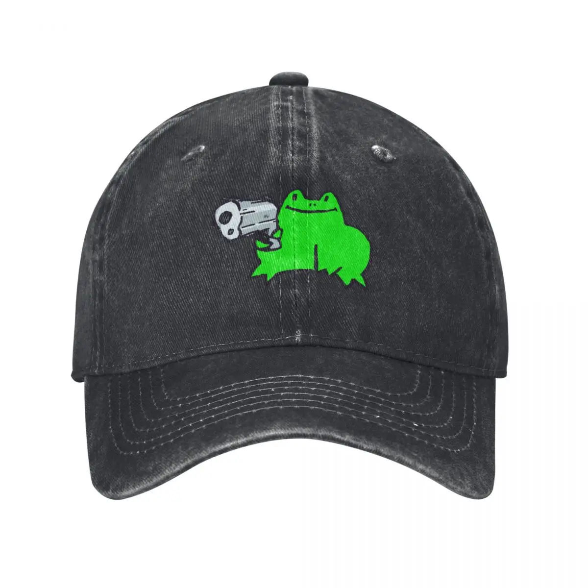 

Froggy has a gun Baseball Cap party Hat Vintage Mens Tennis Women's