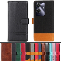 For Realme Note 60 4G Carbon Fiber Clamshell Purse Skin PU Purse For Realme Note60 4G RealmeNote 60 4G 2024 Magnetic Phone Cover