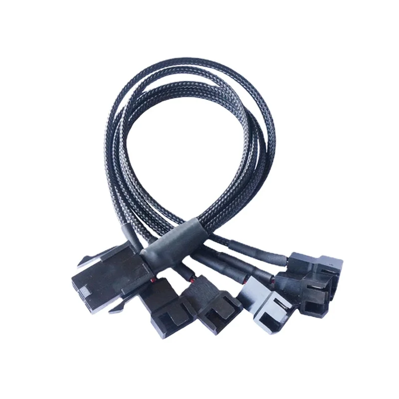 Refrigerador do computador Cooling Fan Splitter Cable, Cabo de alimentação Y para PC Case, 6 Pin PCI-E para 6x3Pin 4Pin, 3Pin para 6 Pin Masculino
