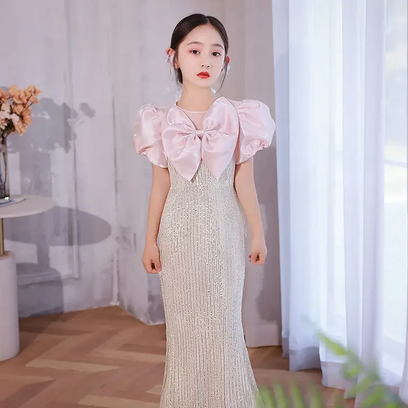 

Wedding Dress for Kids Girl Elegant Ball Gowns Teen Birthday Graduation Party Prom Formal Dress Children Mermaid Evening dresses