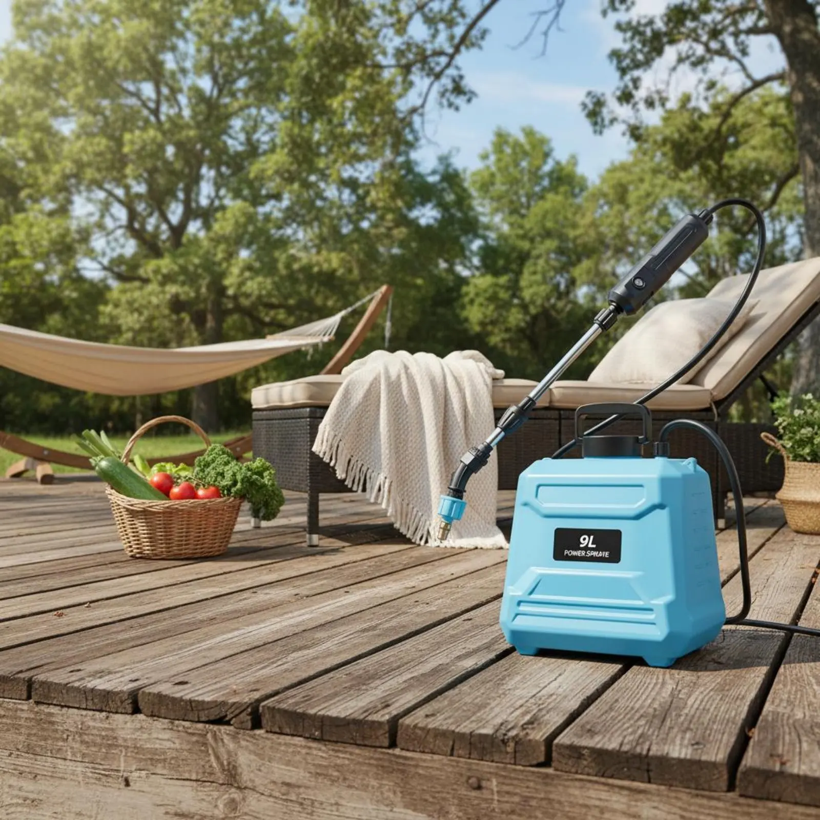 Electric Sprayer Portable Electric Garden Sprayer 9L Spray Reservoir Easy to Use Outdoor Tool Wide Opening for Greenhouse