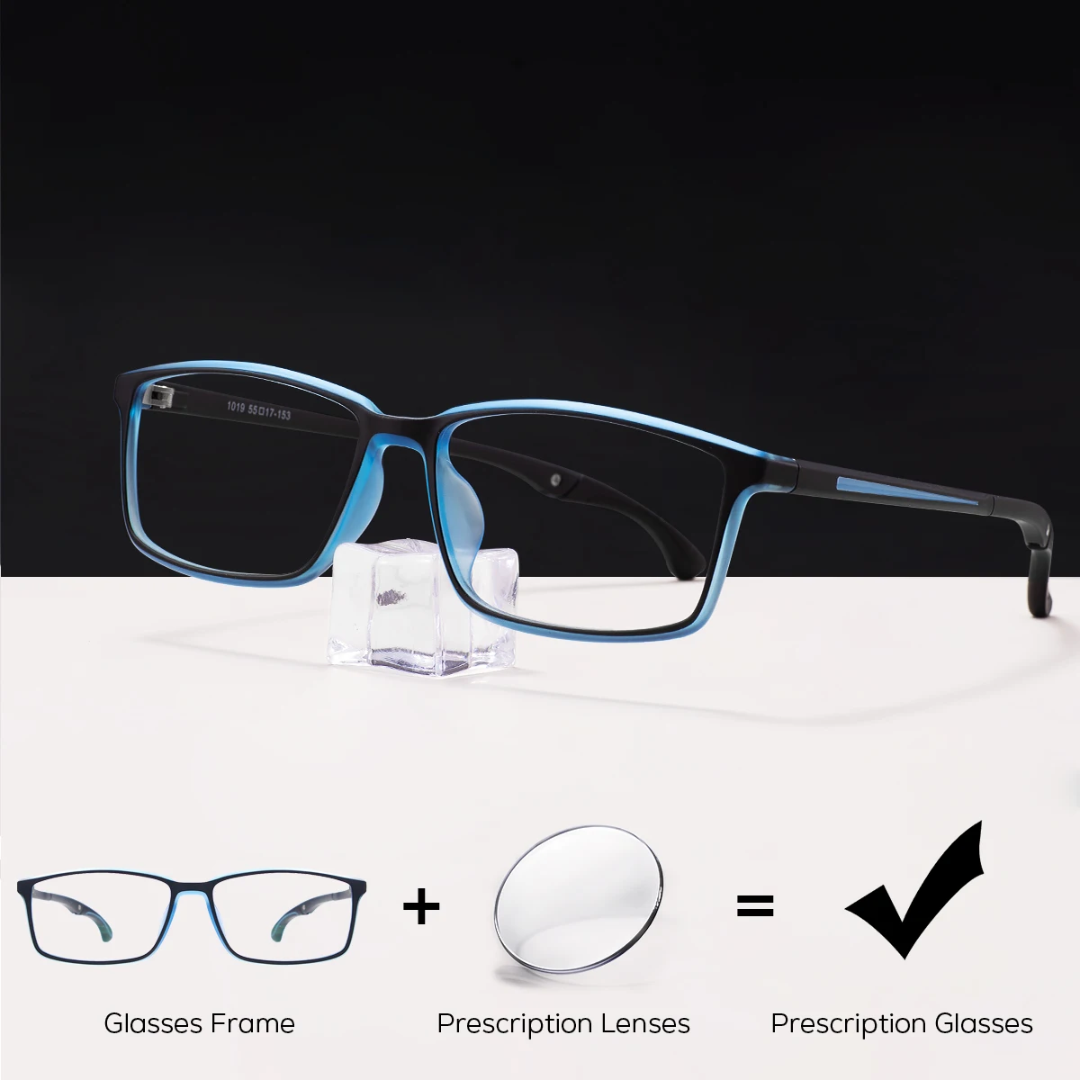 

New Men Fashion Square Prescription Glasses Anti Blue Light Photochromic Myopia Progressive Driving Reading Spectacle Eyeglasses