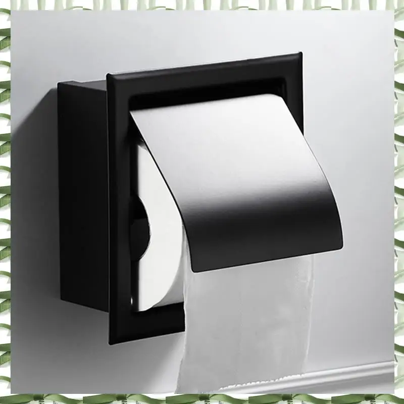

Professional Tool 2X Recessed Toilet Paper Holder,Stainless Steel Double Roll Paper Box For Bathroom,Wall-Mounted Paper Storage