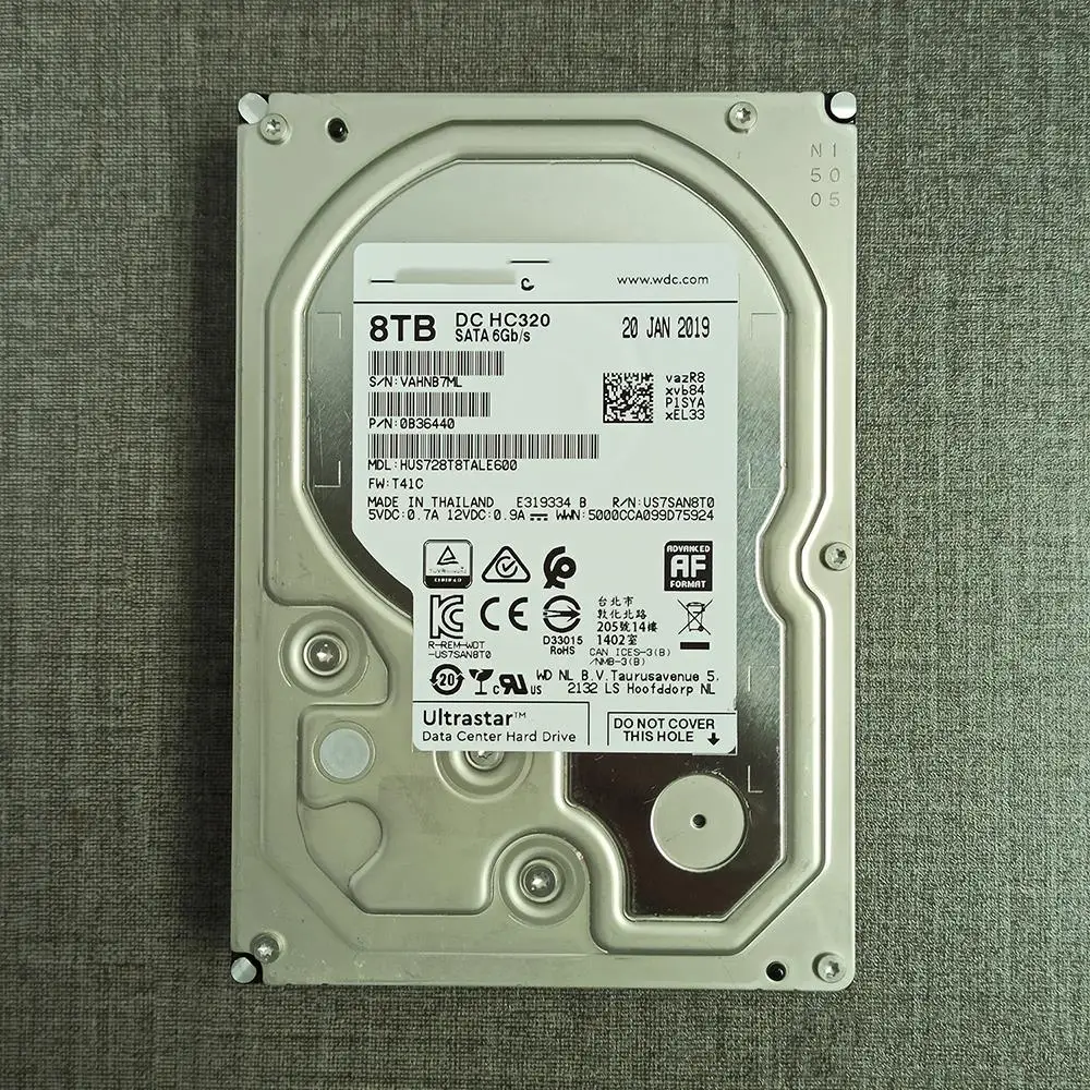 For WD HC320 HUS728T8TALE600 8TB 3.5 7.2K Enterprise Hard Disk SATA 6Gb