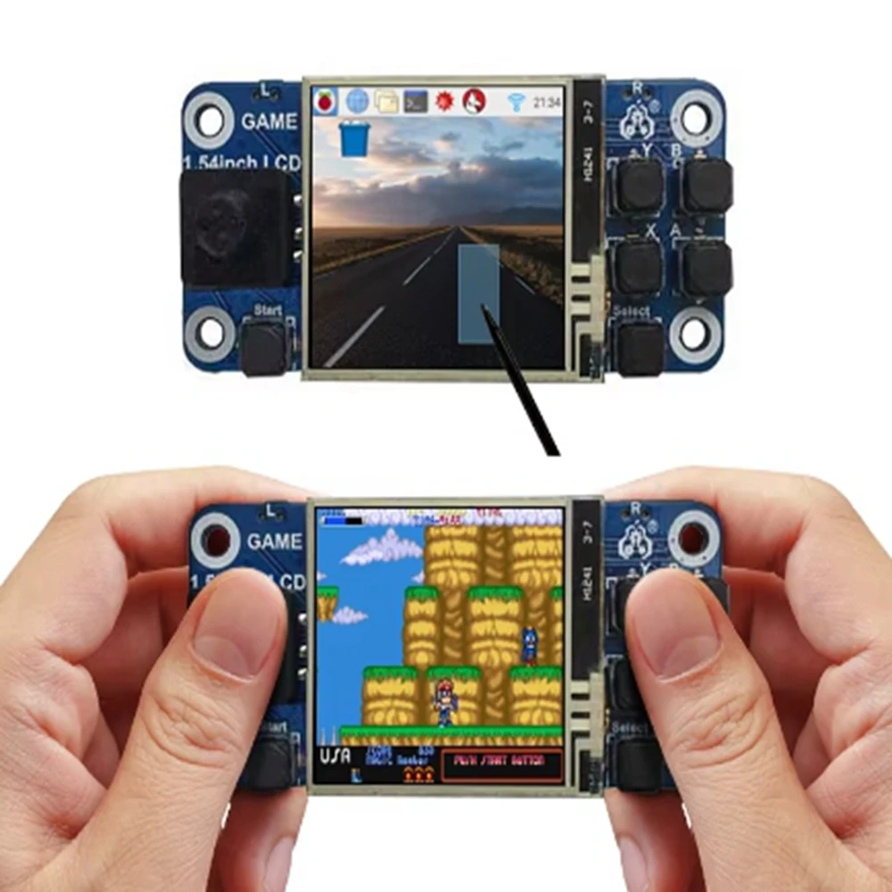 شاشة Raspberry Pi Null 2 W 1,54 Zoll TFT LCD تعمل باللمس Spiel HUT Spiel Console عرض فور Raspberry Pi 4B 3B Null Null 2 W CM4