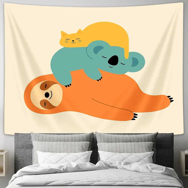 بوهو نسيج الجدار الشنق ديكور الغرفة الجمالية طبيعة المناظر الطبيعية جدار الفن غرفة النوم ديكور غرفة نوم جدار ديكور القبلية نمط الشريط #3