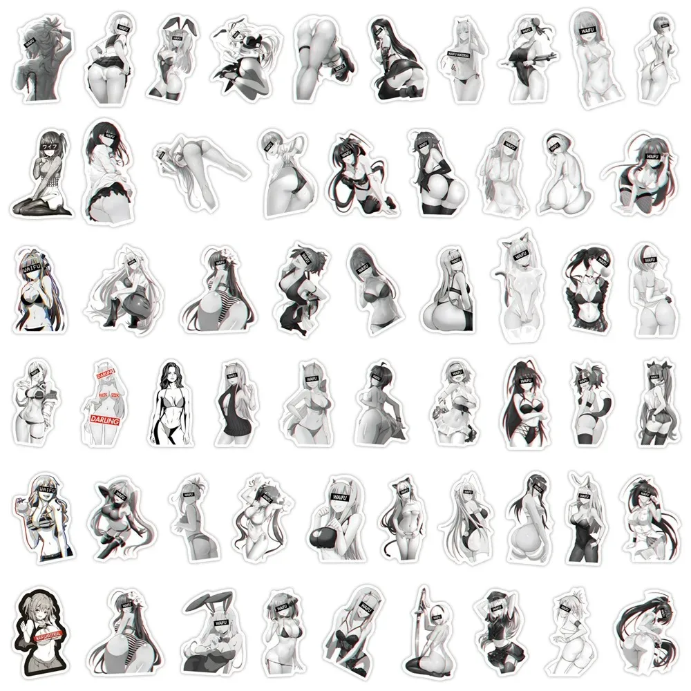 10/30/50/110PCS Sexy Hentai Waifu Cartoon Aufkleber Erwachsene Anime Aufkleber Auto Motorrad Gepäck Laptop wasserdicht Kawaii Aufkleber