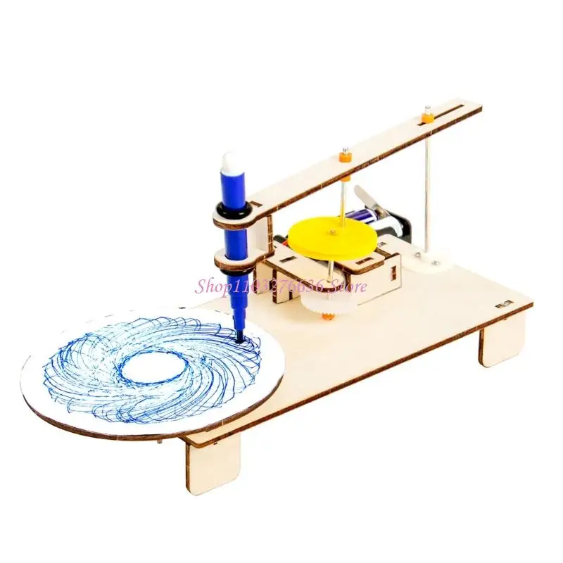 R6FD Kids Wooden Geometry Drawing Tool Science Experiment DIY Craft Project
