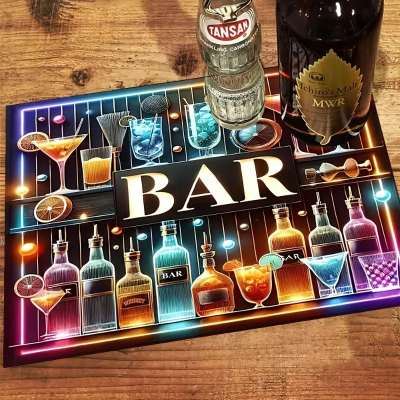 Kaffeebar-Trockenmatte aus Diatomeenerde mit geometrischem, kreativem Druck, saugfähige, schnell trocknende Matte für Küchentisch und Spüle