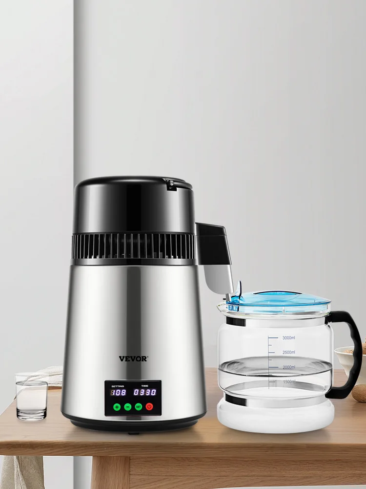 SucceBuy 4L Waterdestilleerder Purifier Filter 1 L/H Distillatiesnelheid Dispenser Drinkfles Waterontharder Touchscreen Thuisgebruik - afbeelding 2