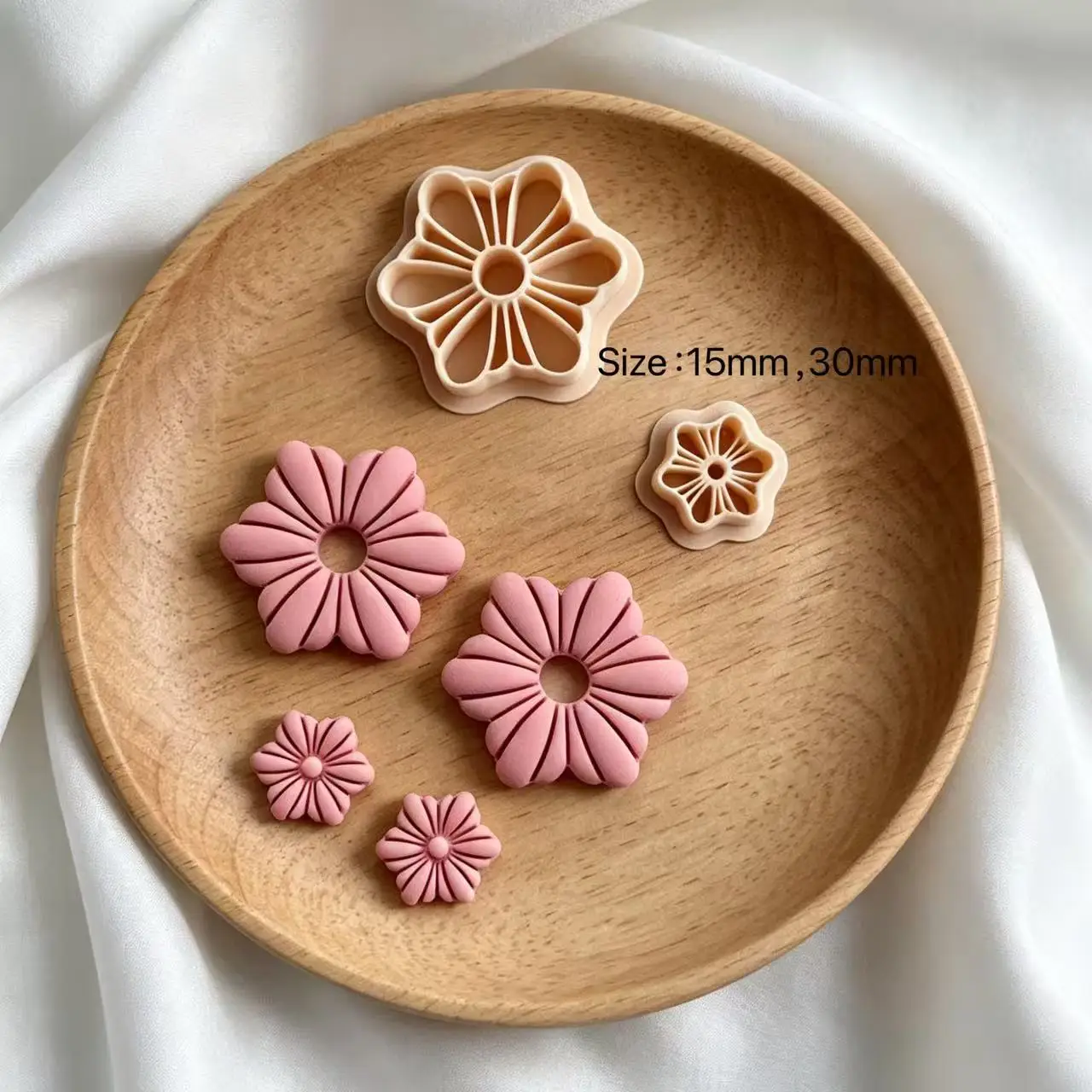 Frühlingsblumen-Formen aus Polymer-Ton, Mehrfache Frühlingsblumen-Ausstecher, Schneidformen für DIY-Ohrringherstellung, 3D-gedruckte Tonwerkzeuge – Detail 6