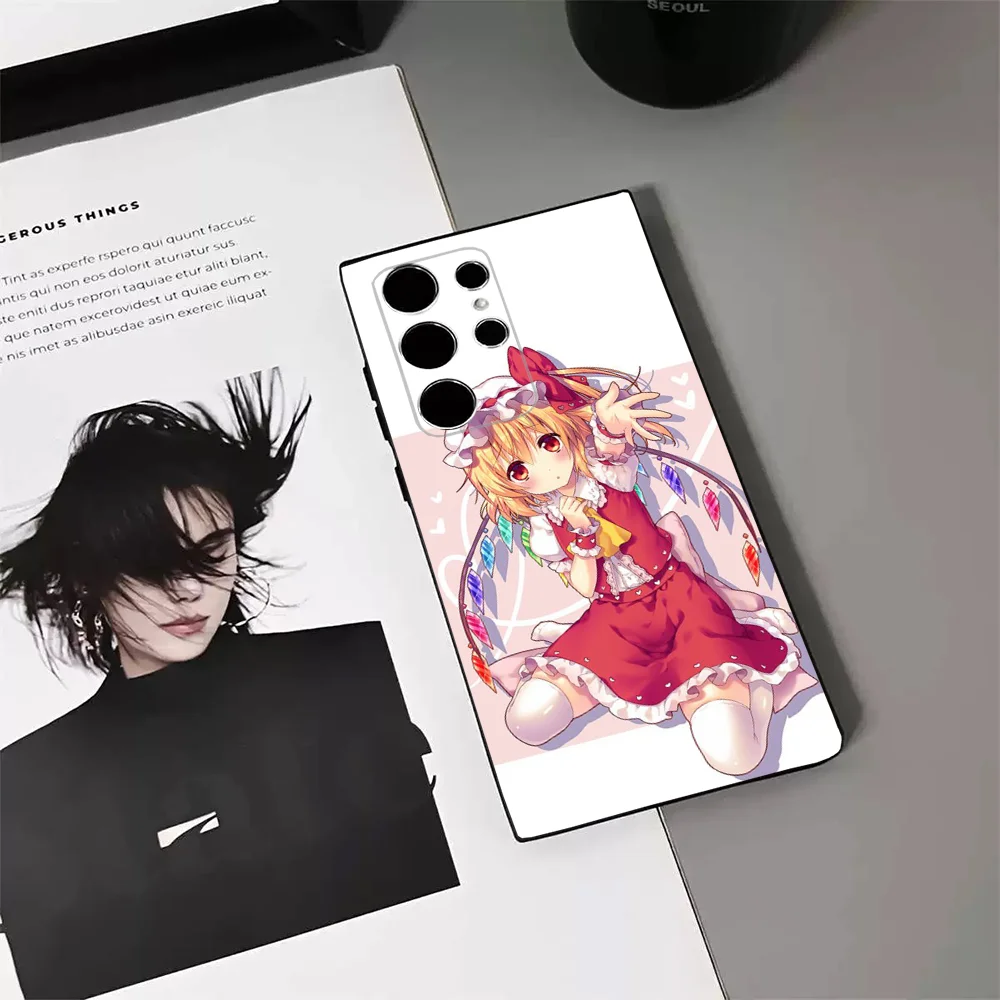 Flandre Scarlet T-TouHou P-Project Phone Case For Samsung S24,23,22,30,21,10,9,Ultra,Plus,Lite,FE,5G Black Soft Case