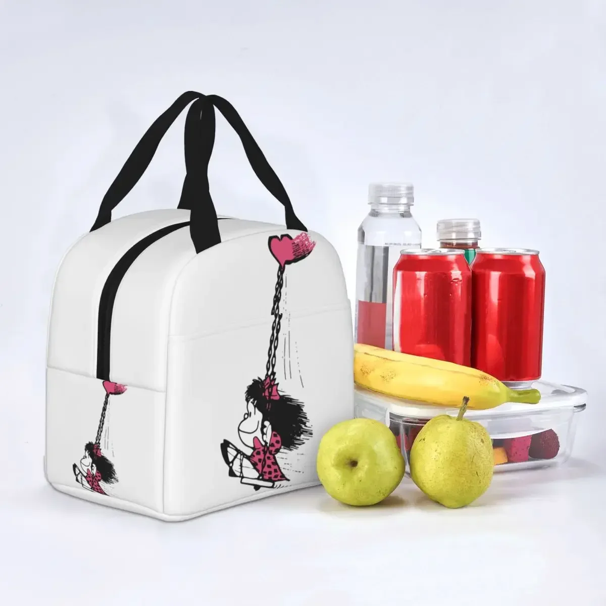 Mafalda Insulated Lunch Bags Leakproof Love You Container Cooler Bag Box Tote School Outdoor Men Women