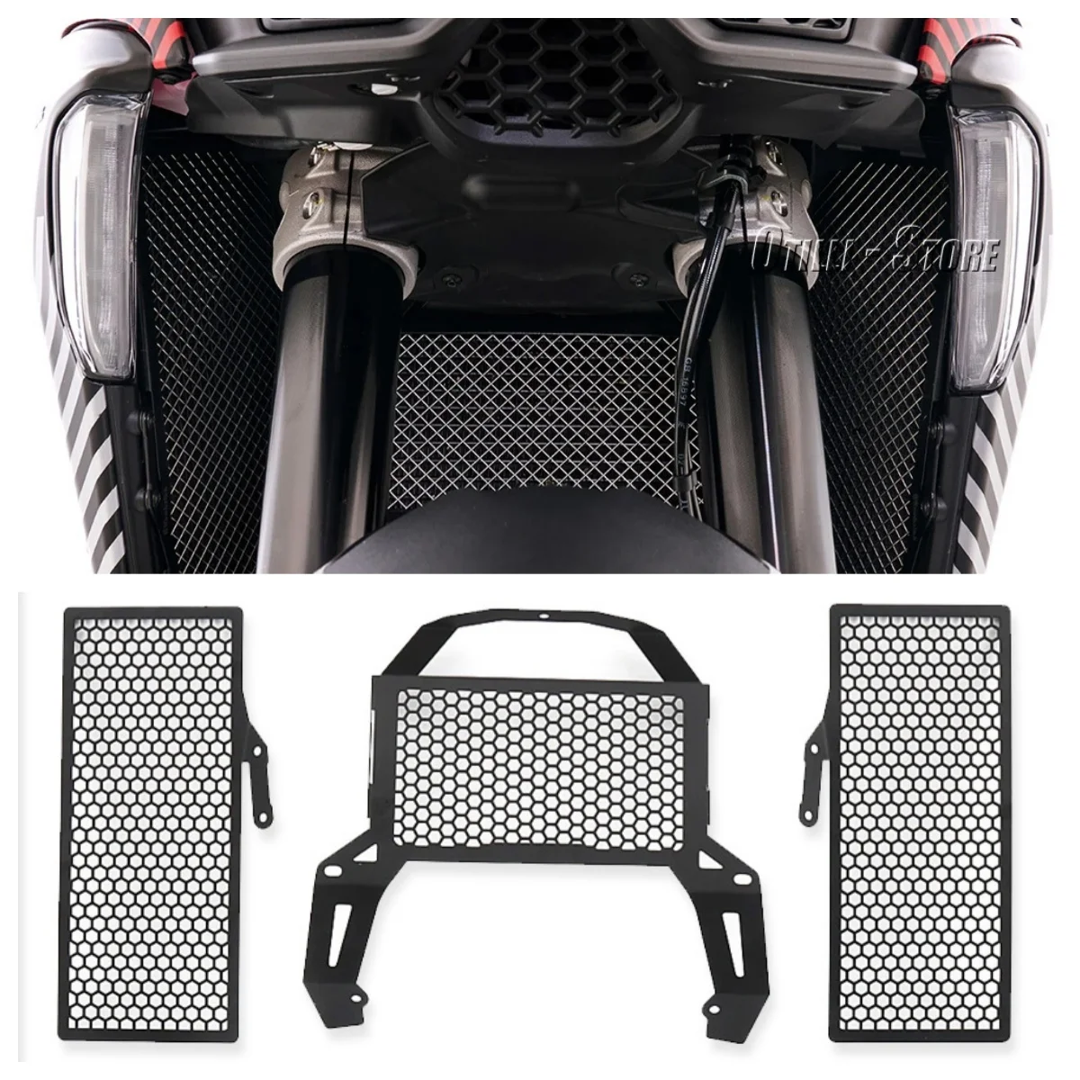

For Ducati Multistrada V4 2021 2022 Motorcycle Radiator Grill Guard Oil Cooler Grille Cover Protector