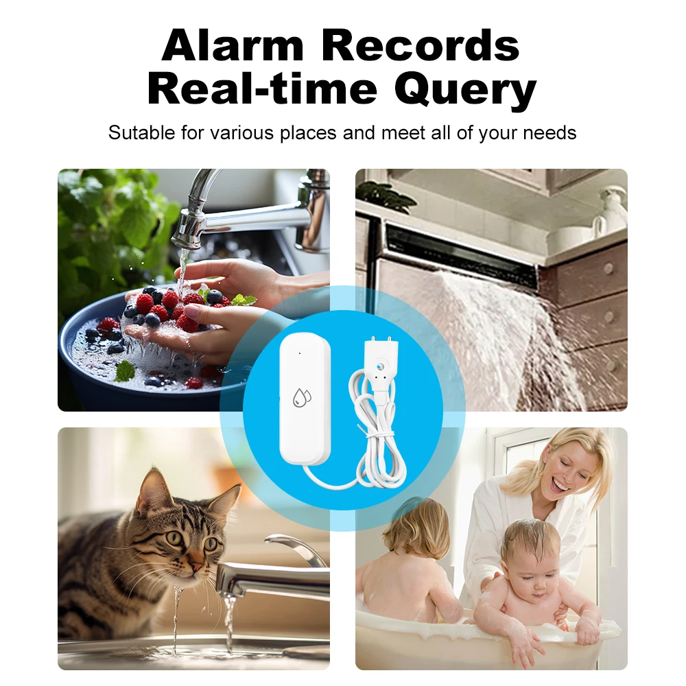 ZigBee3.0 Wasserlecksensor Hochwasserleckalarm Smart Home Automation Wohnsicherheitsschutz