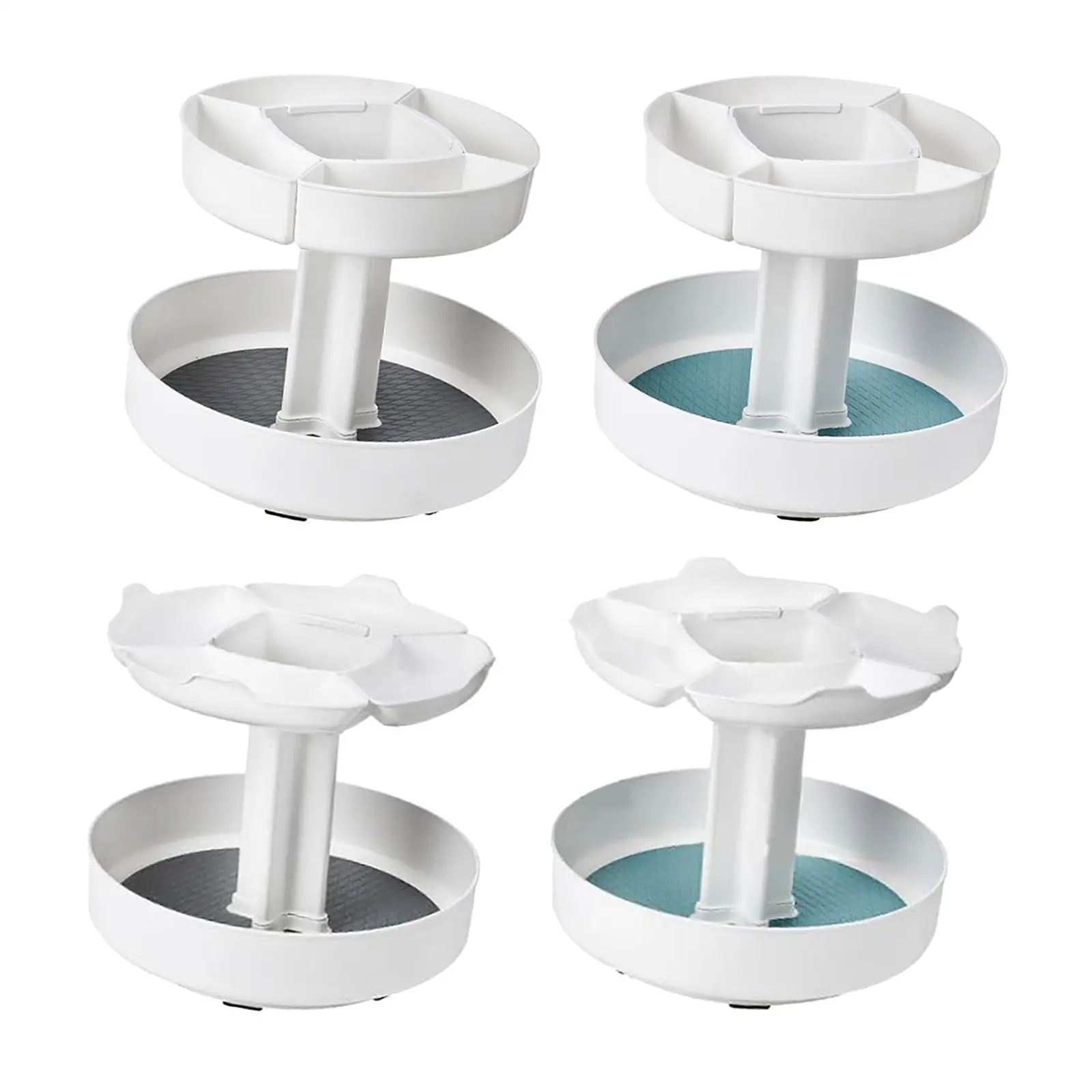 Turntable Rack Serving Tray Display Stand Rotating for Fridge