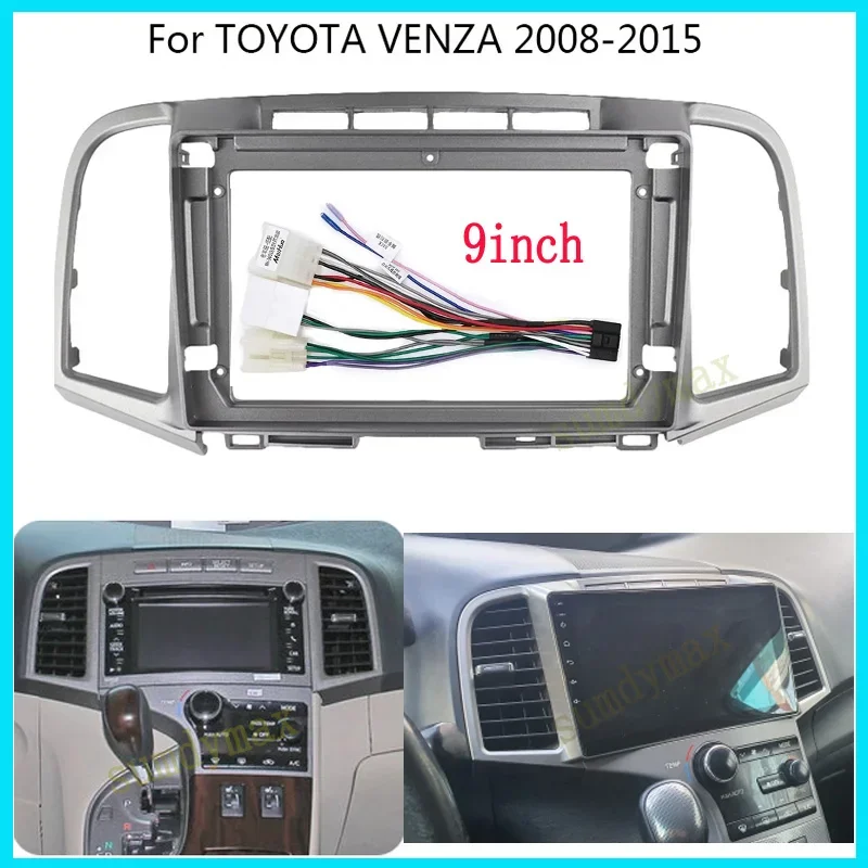 

9 Inch Car Fascia for Toyota Venza AV10 2009-2017 car Radio Fascia Frame Adapter CD Panel Dash Trim Bezel
