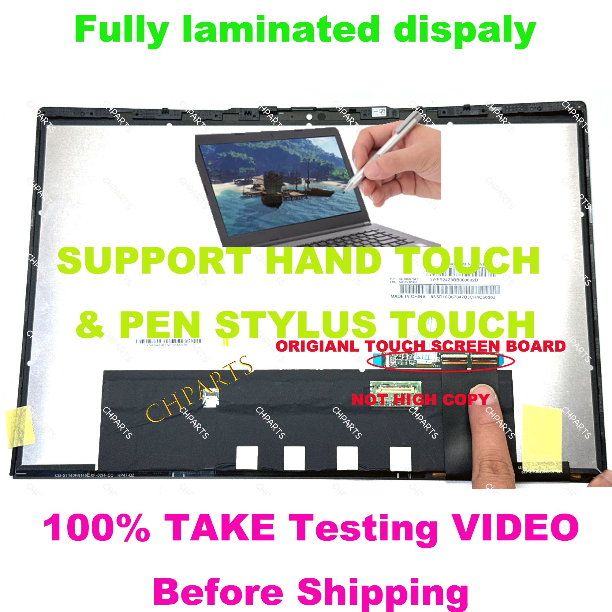 14-INCHES WUXGA LCD Touch Screen AssemblIes For Lenovo ThinkPad X1 Yoga 7th Gen 21CD 21CE Laptop Replacement Display