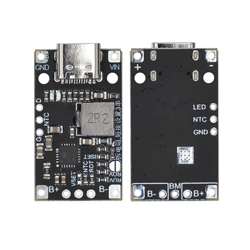 Type-C USB 2/3S BMS 15W 8.4V 12.6V 1.5A Lithium Battery Charging Boost Module With Balanced Support Fast Charge With Indicator