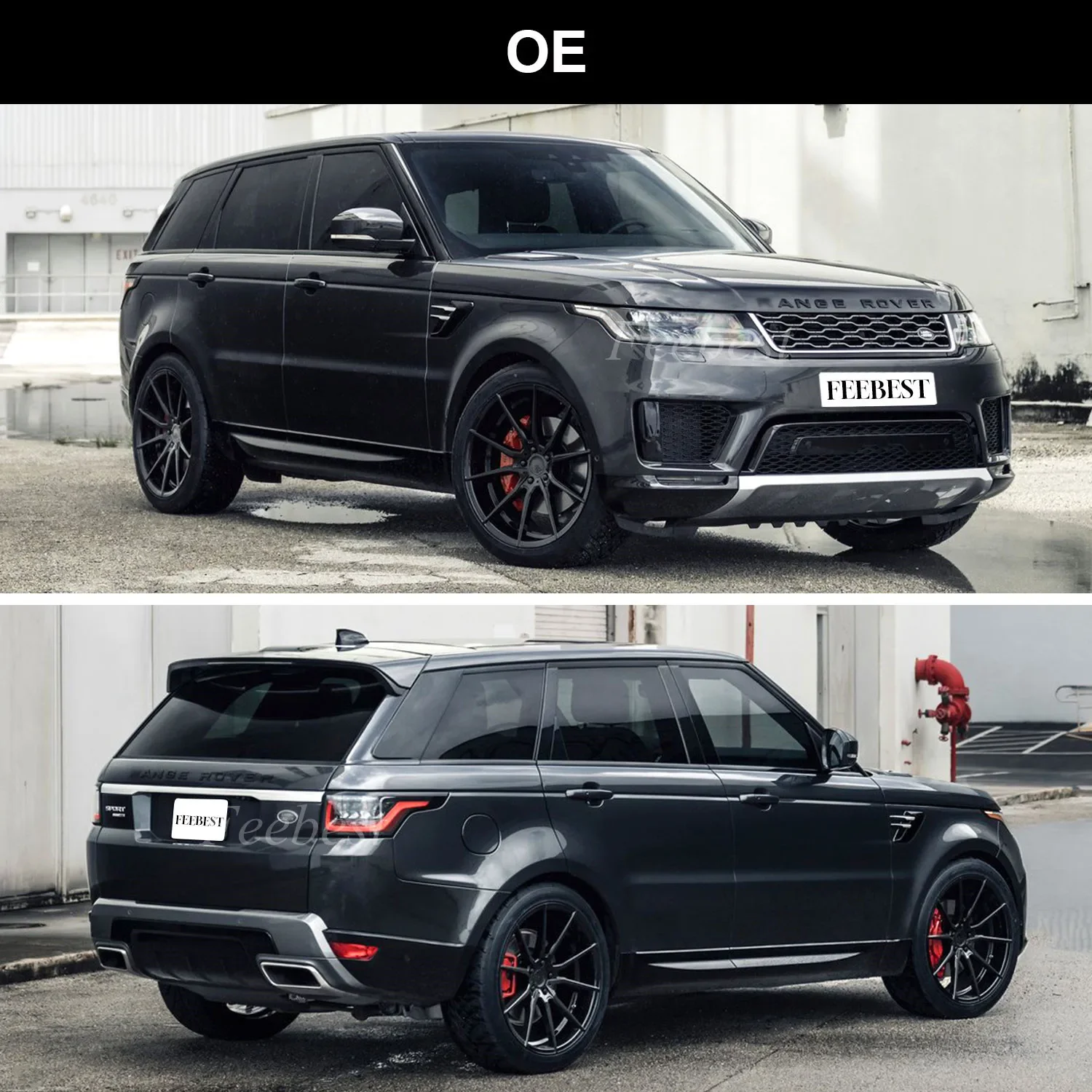 L494 Body Kit For RR Range Rover Sport 2014-2017 Upgrade To 2018-2022 Bumper Kit Facelift OE SVR Bodykit