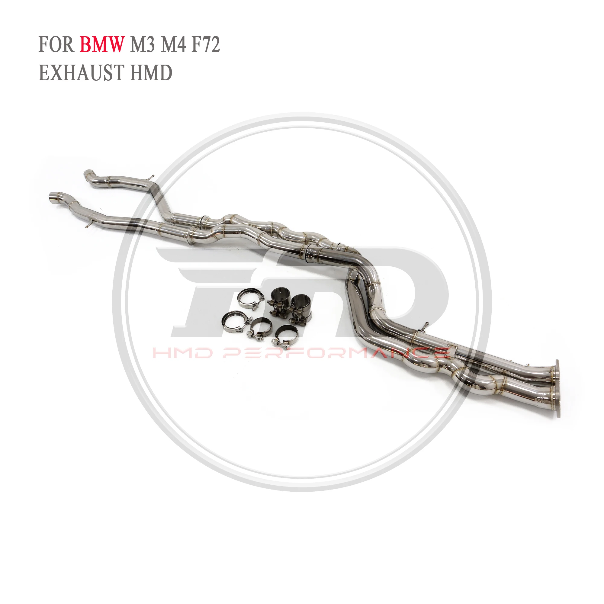 

HMD Stainless Steel Exhaust For BMW M3 M4 Exhaust F80 F82 F83 S55 Exhaust Equal Length Midpipe With Resonator Twisted Design