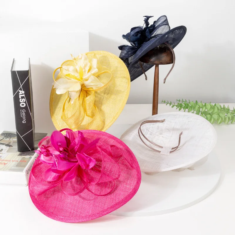 

Royal Ascot Hat Fascinator For Women Tea party Floral Wedding Millinery Cap Elegant Women Church Kentucky Derby Chapeau Cap