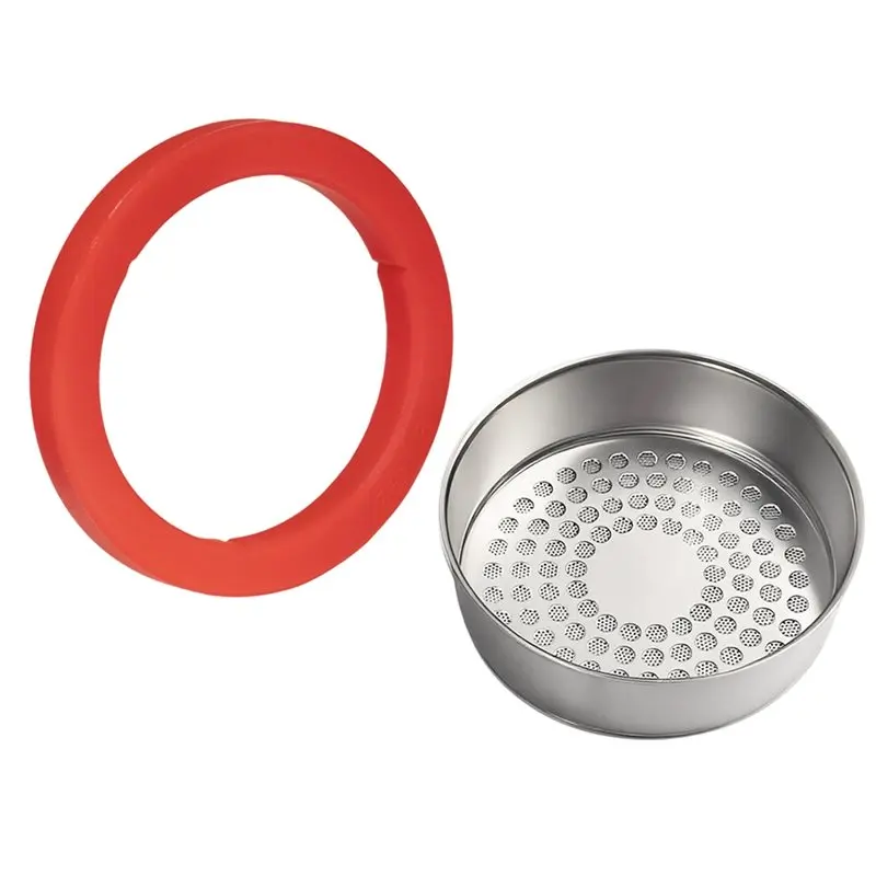 

ABYN-58MM Stainless Steel Machine Filter Espresso Strainer Silicone Sealing Gasket Replacement