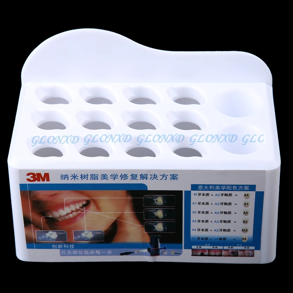 1pcs New Dental Collection Box White Adhesive Resin Syringe Organizer Holder