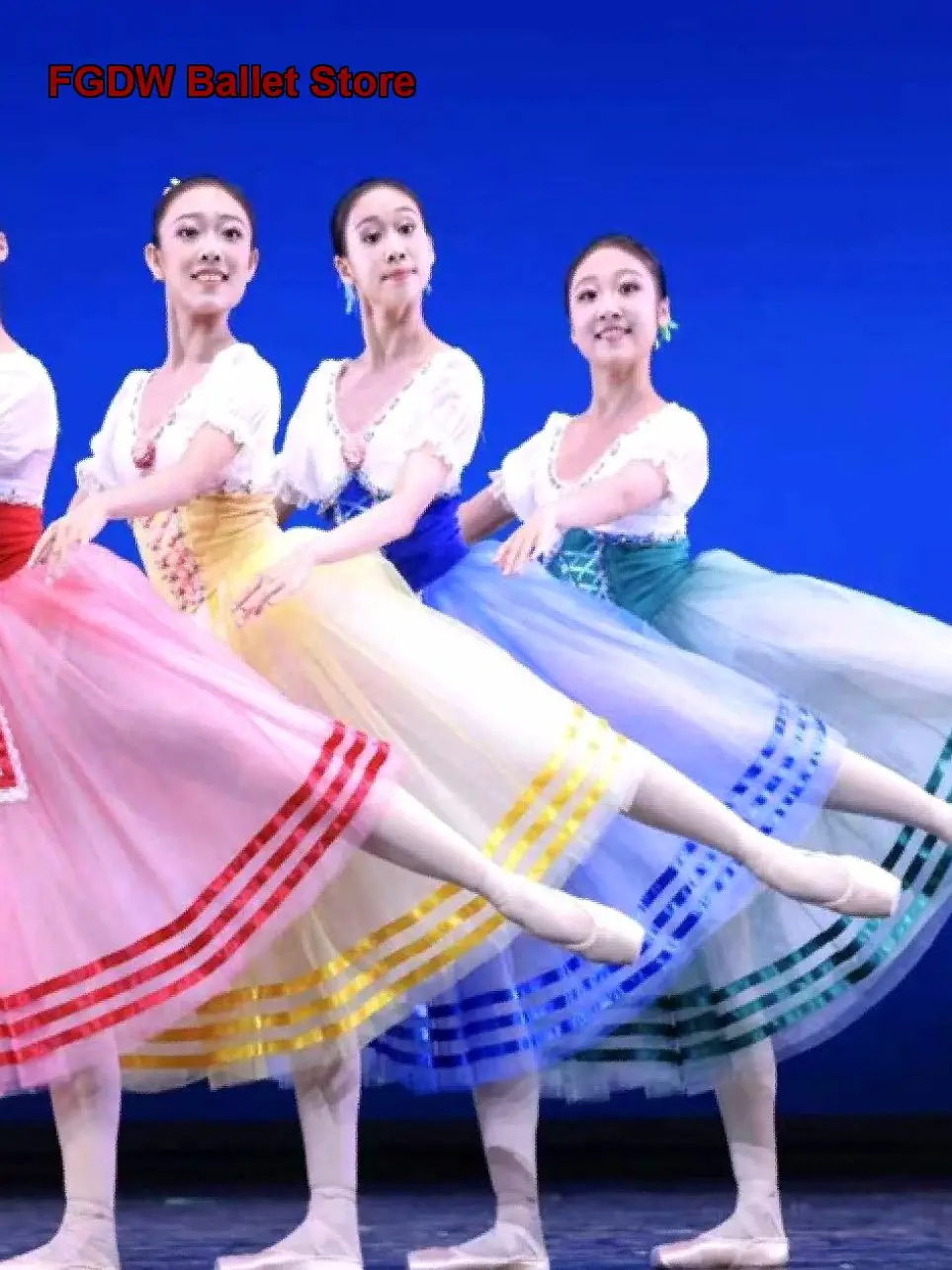Giselle Children's Competition Dance Dress Red Professional Adult Long Performance Costume Kids