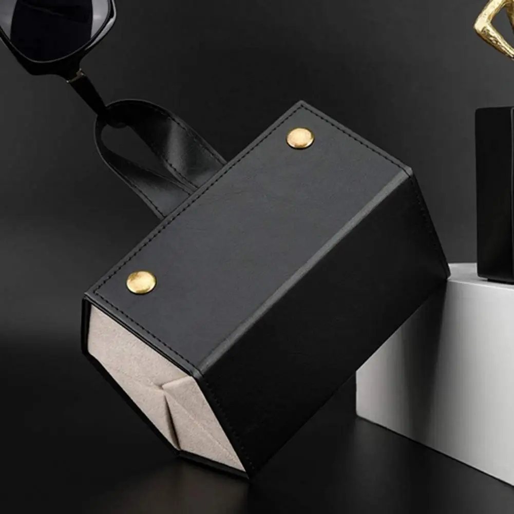 5 Slots Glasses Case Faux Leather Folding Foldable Eyeglasses Packaging Box Wall Hanging Bag Sunglasses Eyeglass Container Box