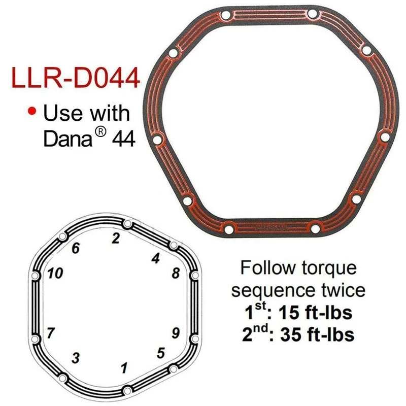 D044 Car Differential Gasket Rubber Cover Gasket Heat-resistant Housing Cover Differential Seal Elastic Replacement for Dana 44