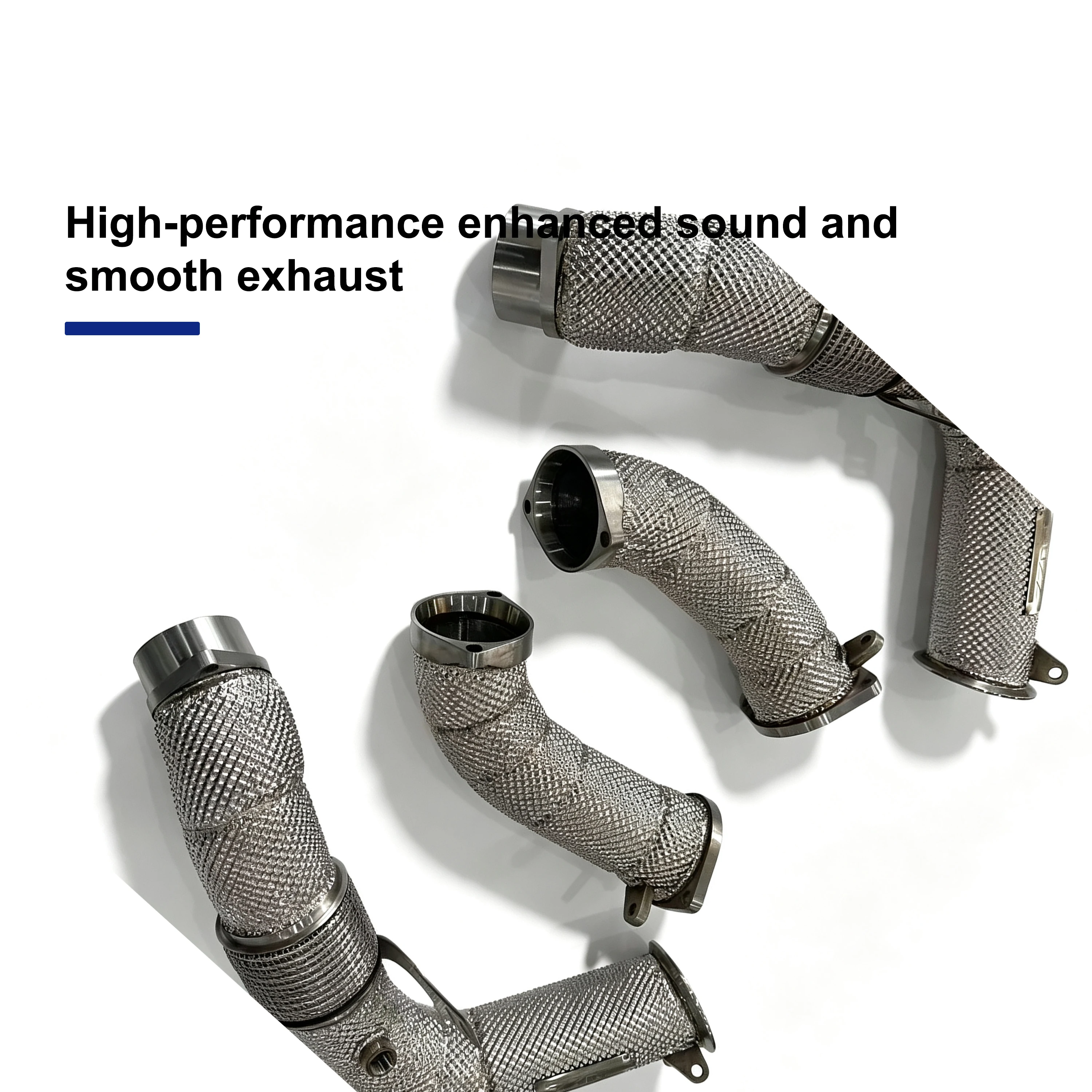 Downpipe mit Isolierung M5/M6 G90/G99 LCI 4.4 2024-2025 Gerader Freifluss SUS304 Edelstahl Hochleistungs-Auspuffrohr – Detail 5