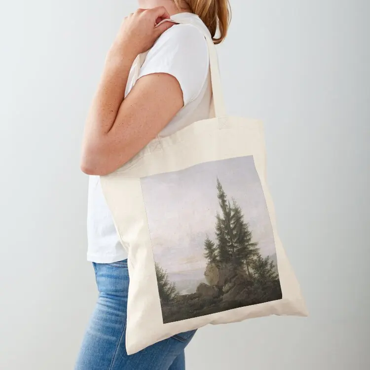 

View of the Elbe Valley (Caspar David Friedrich) Tote Bag Handbags women large size bags woman shopping bag