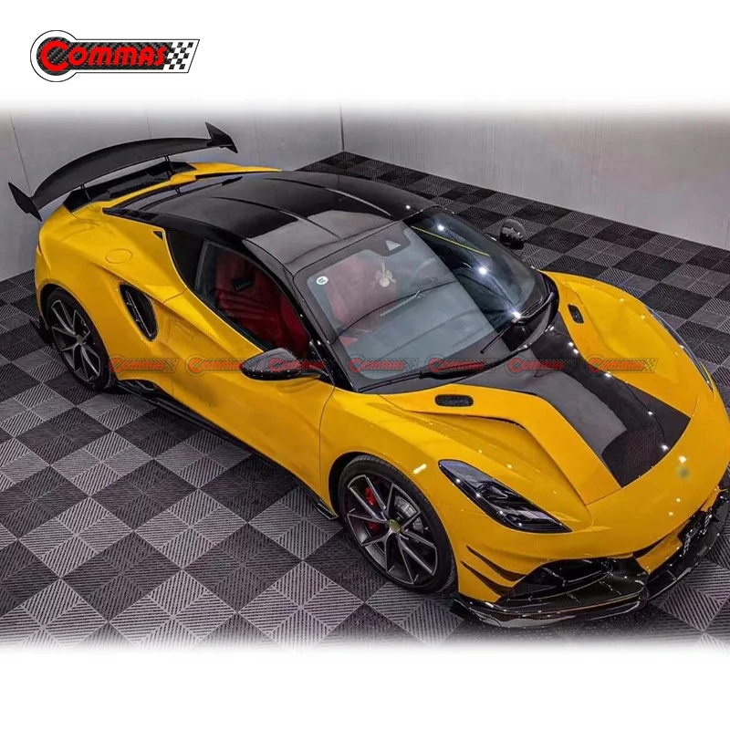 Upgrade auf MONO Style Carbon Fiber Body Kit für Lotus Emira Bodykit Front Lip Air Vent Seiten rock Panel Heck diffusor Dach flü