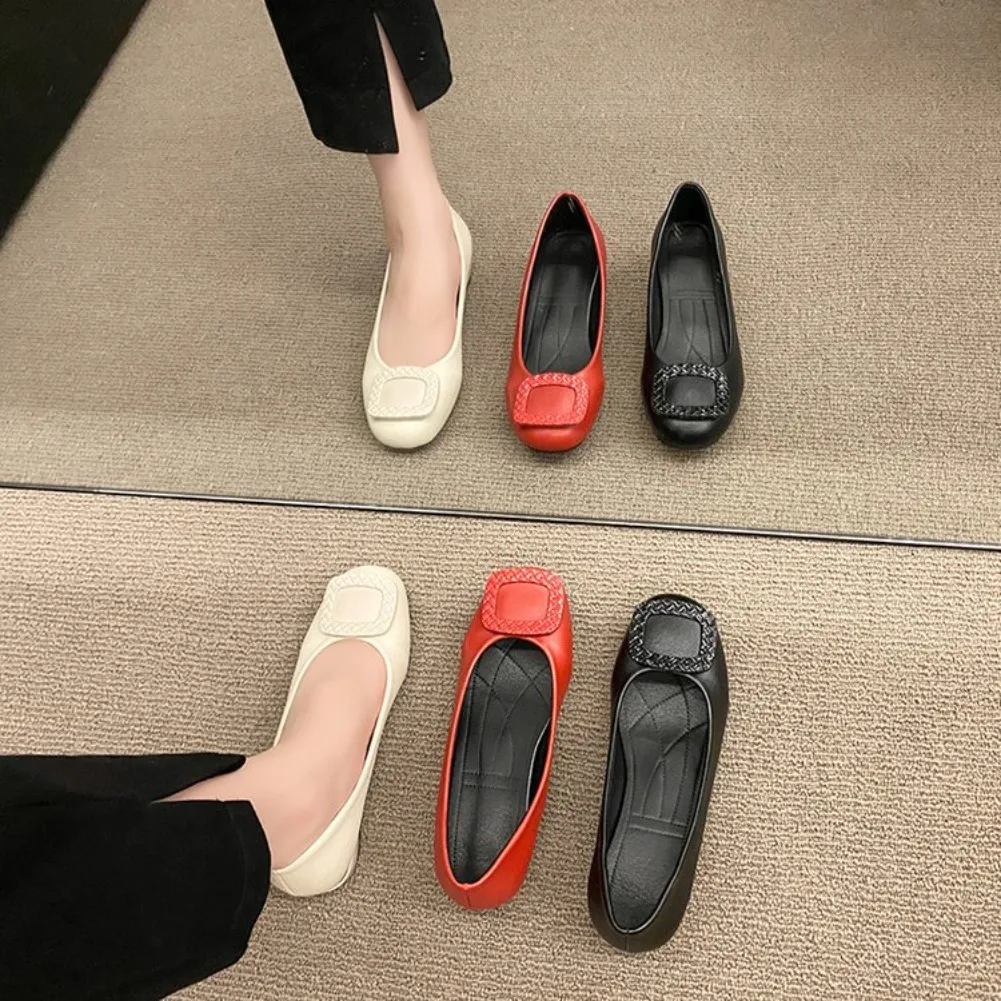Weiche Lederschuhe mit weicher Sohle aus Kuhsehnen, Frühling/Herbst, Damenlederschuhe, festliche Damenschuhe für Sommer, Hochzeit, Bankett, Muttertag – Detail 4