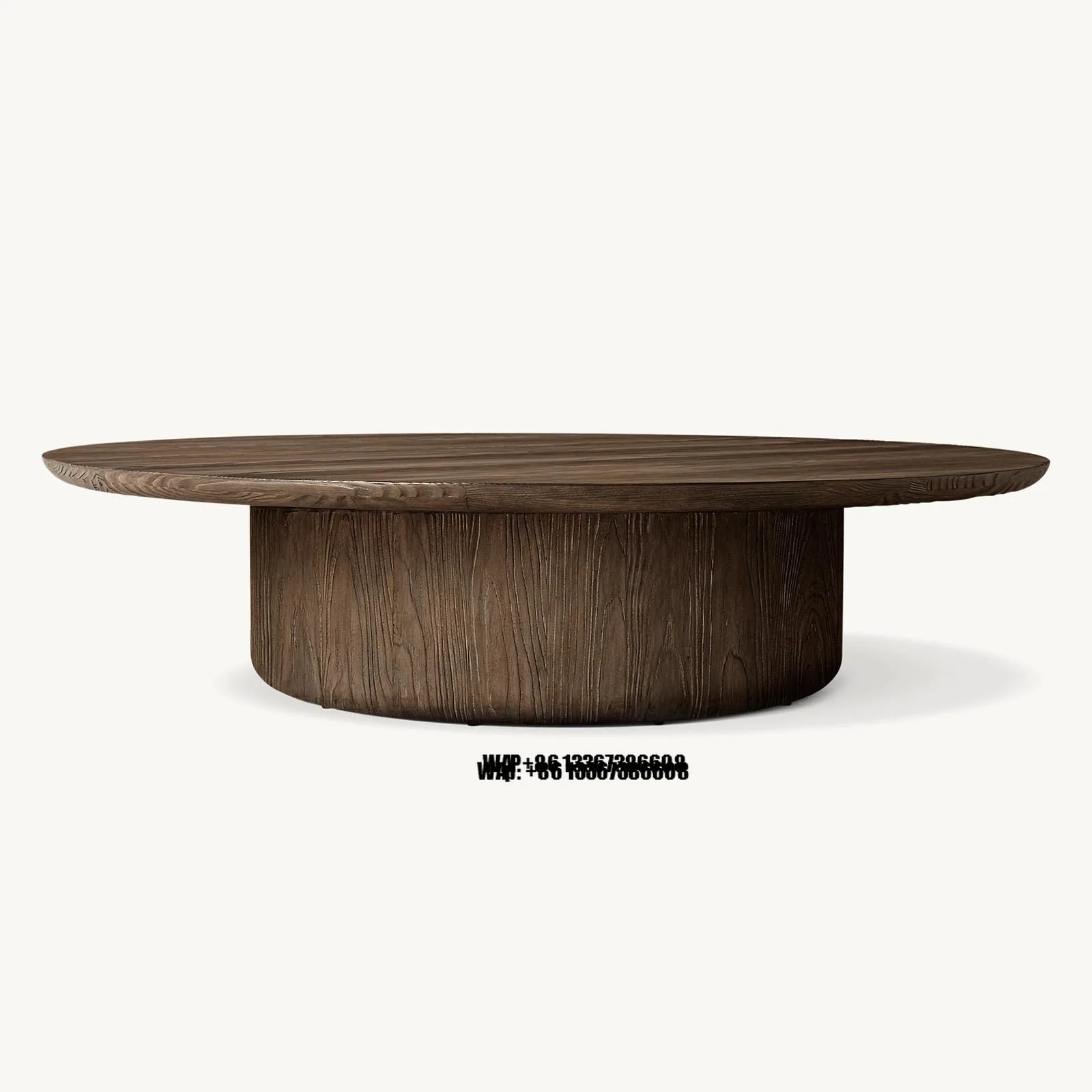 

Handcrafted Luxurious High End Wooden Furniture Living Room Round Modern Coffee Table Set