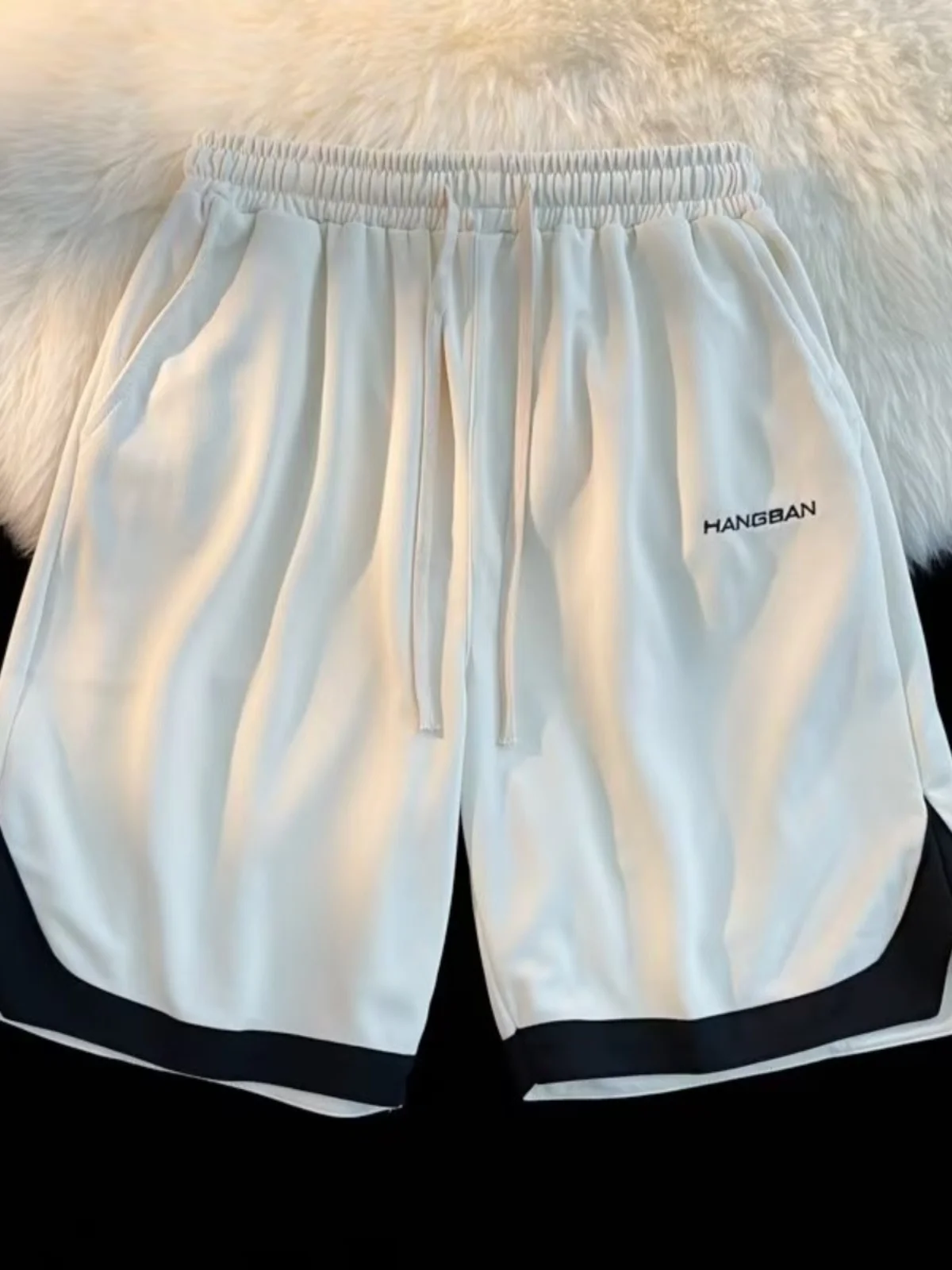 

American Retro Sport orts Men Summer New Loose Five-Quarter Casual High Street Trendy Straight Leg Regular Fit Youth Casual...