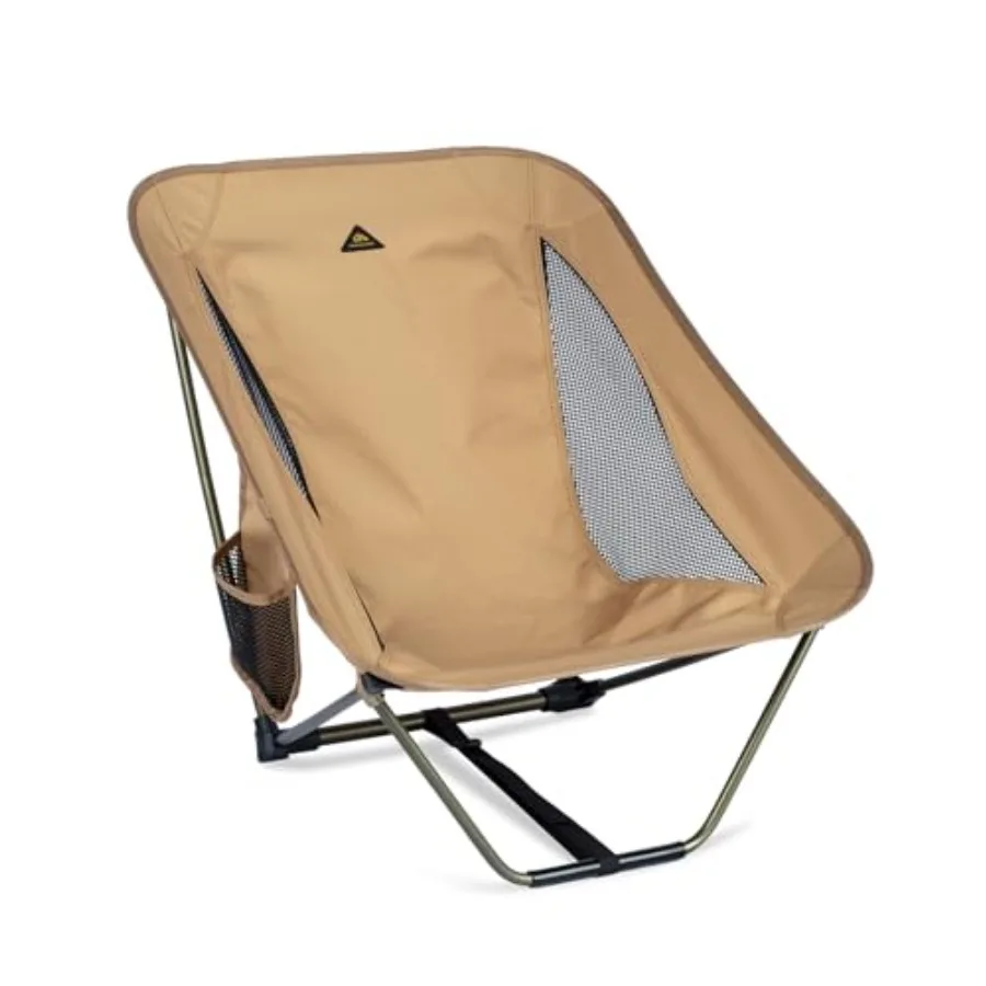 

Low Ultralight Compact Camping Folding Chair with Side Pocket and Carry Bag