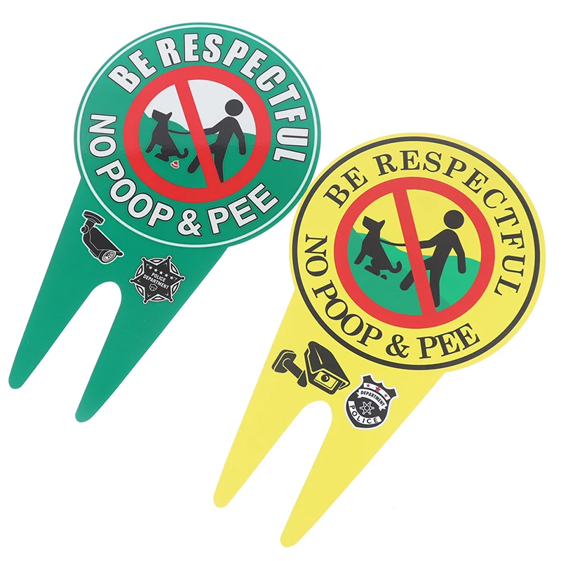 Double Sided No Pooping Dog Sign No Peeing Dog Sign With Stake Stop Dogs From Pooping Or Peeing On Your Lawn Garden Signage